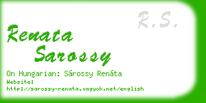 renata sarossy business card
