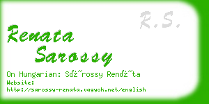 renata sarossy business card